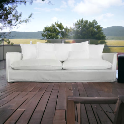 Artesia Jason Outdoor Slipcovered Sofa White V3-JASON-S-130
